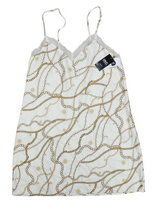 INC International Concepts Chain Link Chemise Short Gown Women's Sleep Top M NWT