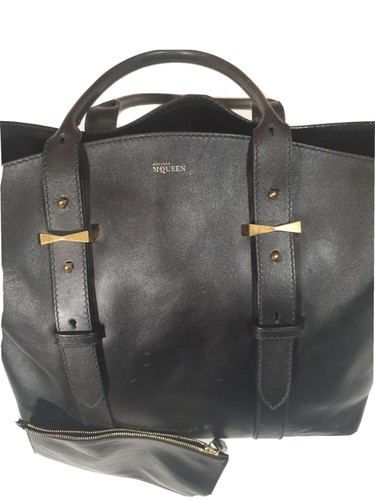 Alexander McQueen Black Leather Legend Large Tote Bag Shopper RRP £1490 - Picture 3 of 16