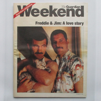 Freddie Mercury Jim Hutton 1994 The Guardian Weekend Newspaper 22.10.94 (Queen)