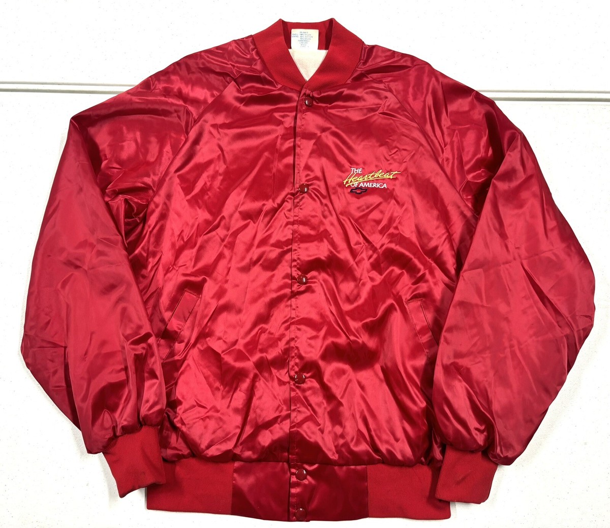 Vintage Nylon Chevrolet Button Up Windbreaker Jacket Size Vintage Nylon Chevrolet Button Up Windbreaker Jacket Size