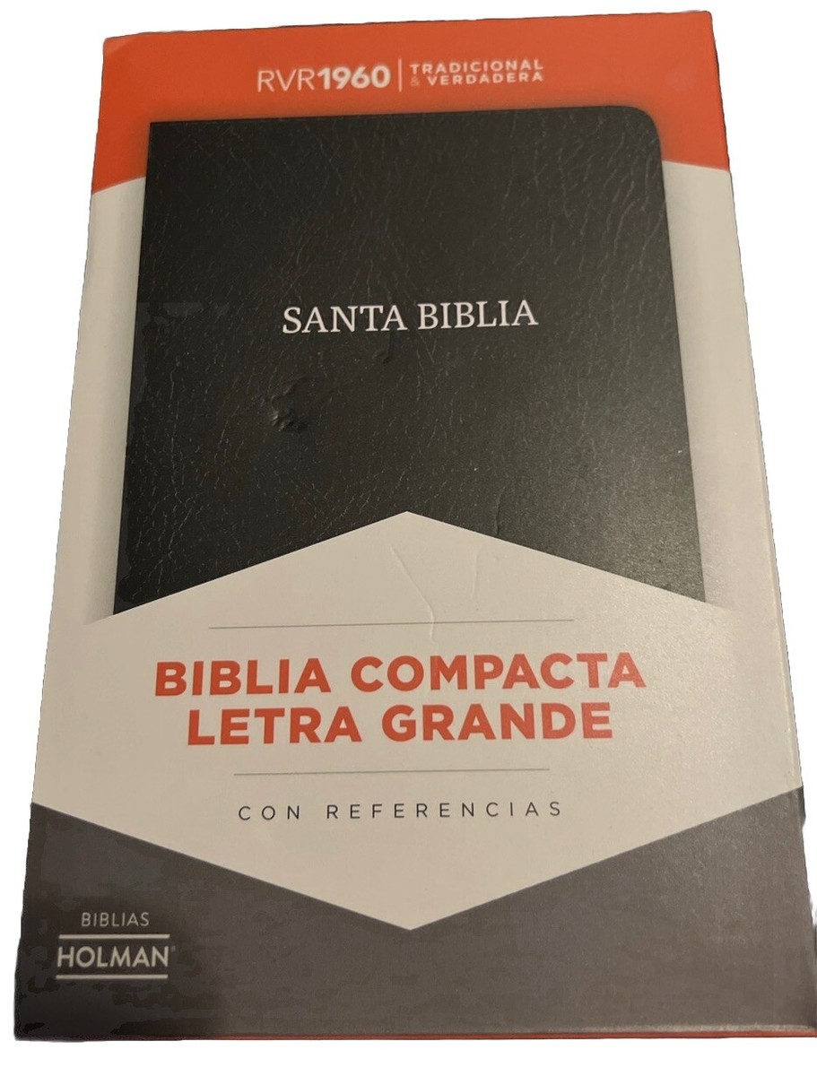 Biblia Reina Valera 1960 Compacta, Letra Grande, negro, piel Biblia Reina Valera 1960 Compacta, Letra Grande, negro, piel