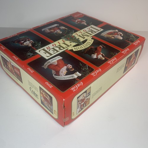 1st Edition Set 6 Trim aTree Collection Coca Cola Christmas Santa Decor VTG 1991 - Picture 3 of 24