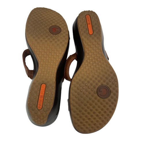 COLE HAAN Women Sandals Size 10 Brown Sasha Slide Wedge Summer Beach Spring s-9 - Picture 7 of 9