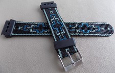 Timex Stealth Indiglo Black Nylon Water Resistant Sport 17mm Regular Watch Band