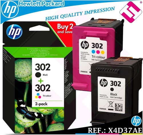 PACK TINTA NEGRA + TRICOLOR 302 ORIGINAL IMPRESORAS HP CARTUCHO HEWLETT  PACKARD | eBay
