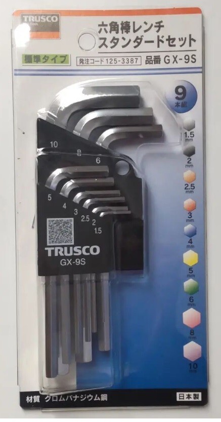TRUSCO HEX WRENCH 9 SIZE SET (1.5～10mm) GX-9S | eBay