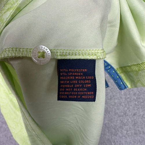 Donald Ross Sport Polo Shirt Mens M Green Paisley Performance Golf Embroidered - Picture 6 of 9