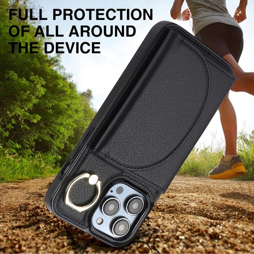 Fr iPhone 16 Pro Max 15 14 13 12 11 X 7 Wallet Folio Card Holder Ring Stand Case - Picture 14 of 50