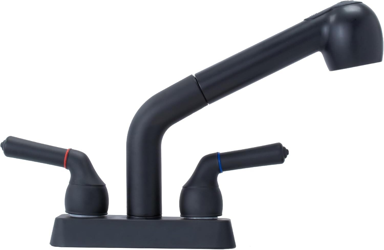 JS Jackson Supplies Dual Handle Pull Out Faucet, Black Utility sink,