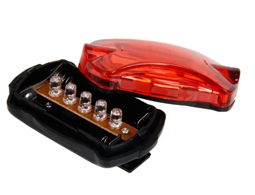2 Stück Fahrrad Rücklicht 5 LED rot Sicherheit hinten blinkend 6 Modi AAA batteriebetrieben - Bild 11 von 19