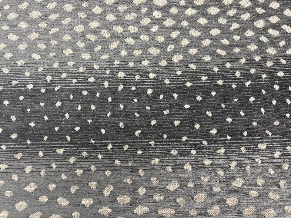 Thibaut Woven Animal Skin Spot Upholstery Fabric- Gazelle Charcoal 5.35yd W80431 - Image 2 of 4