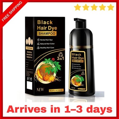 Hair Dye Shampoo 3 in 1 Hair Shampoo Instant Hair Dye Herbal Ingredients US