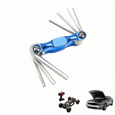 Professional 8-in-1 Folding Hex Key Set, CR-V Steel Metric Allen Wrench Multi...