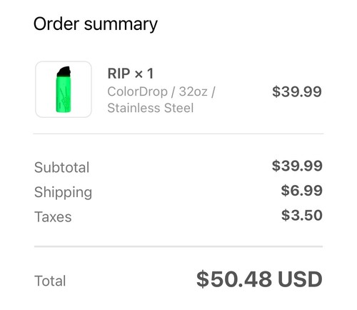 Owala Halloween Glow In The Dark COLOR DROP RIP