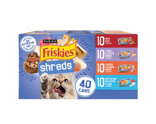 Purina Friskies Shreds Gravy Variety Pack, Wet Cat Food, 5.5 oz Cans, 40 Cans