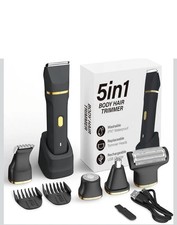 SEALED  5in1 Body Hair Trimmer Waterproof Rechargeable USB Type C Charging Dock