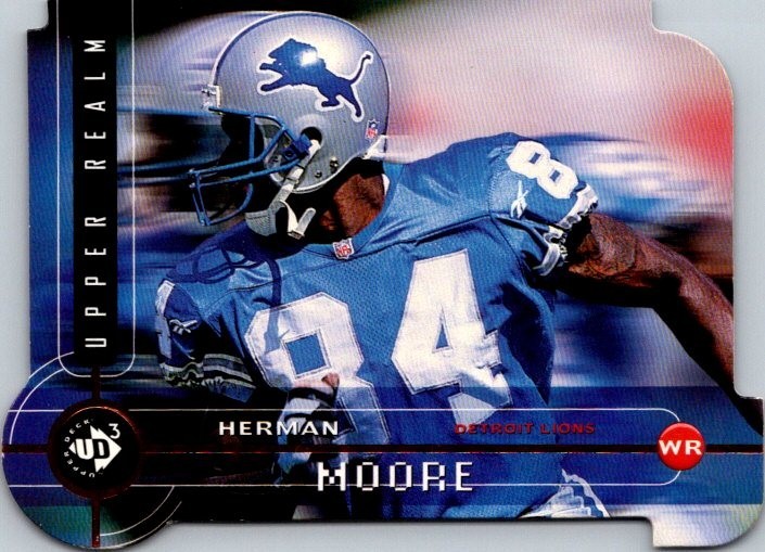 1998 Upper Deck UD3 Upper Realm Die-Cut /2000 Herman Moore #84 Detroit Lions
