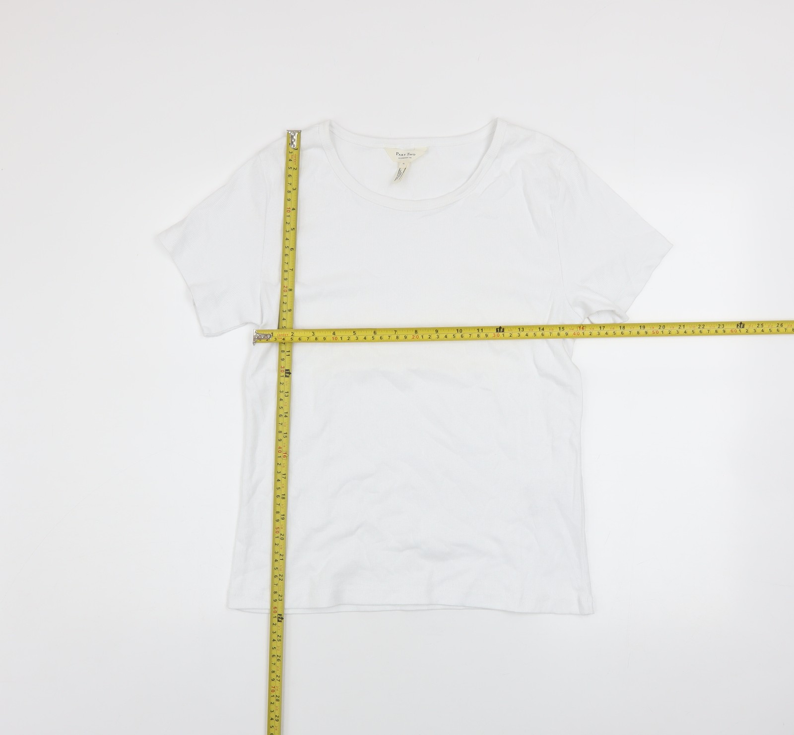 Part Two Women’s White Cotton Elastane Basic T-Sh… - image 2
