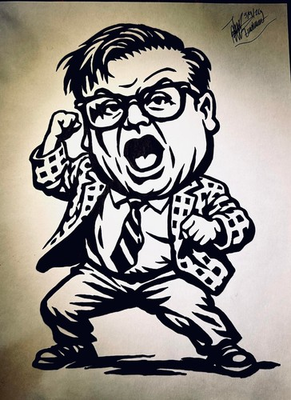 #ad Chris Farley Portrait Original Artwork $50.00