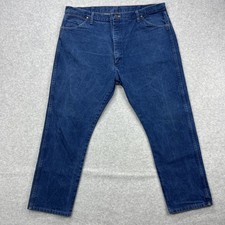 Wrangler Jeans Mens 42x30 Blue Denim Pants Cowboy Cut Western Rodeo Rancher