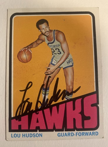 1972-73 Topps Basketball Lou Hudson Autogrammkarte TC1788