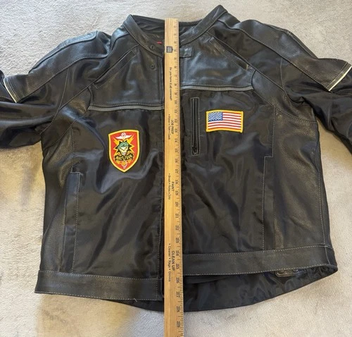 First Racing Motorcycle Jacket XXL Leather Textile MAC V SOG USA Patch image 8