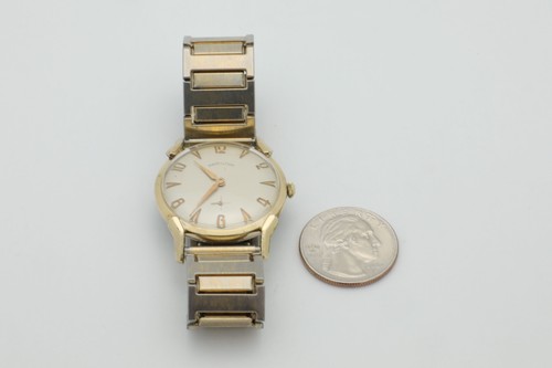 Vintage 1950’s Hamilton Men’s Watch w/ Stretch Band and 10K Yellow Gold Bezel-3” - Picture 5 of 5