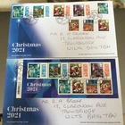 GB STAMPS BADLY ADDRESSED FINE USED FIRST DAY COVER 2021 CHRISTMAS