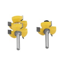 2pcs Tongue and Groove Router Bits With 7/8in (22.2mm) Bearing Outer Diameter