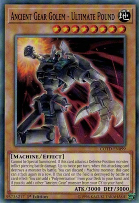 #ad #ad Ancient Gear Golem Ultimate Pound COTD EN099 Common 1st Edition Damage $0.99