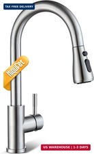 Kitchen Faucet with Pull Down Sprayer, Brushed Nickel High Arc Single Handle Kit