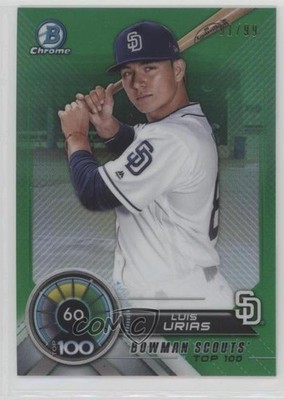 2018 Bowman Scouts' Top 100 Green Refractor 91/99 Luis Urias #BTP-60 2r7
