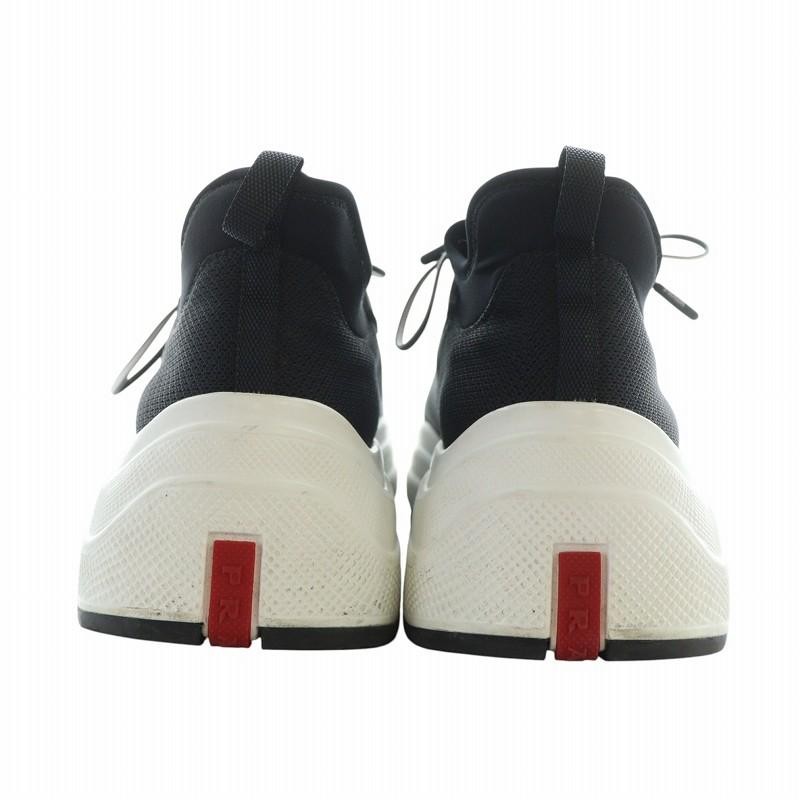 SAOLA Prada Sport Sneakers Maglia Suola Volume 38 5 Nero Scarpe