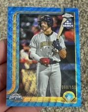 Jacob Cozart /150 Chrome Blue Wave Refractor 2025 Topps Pro Debut PDC-3