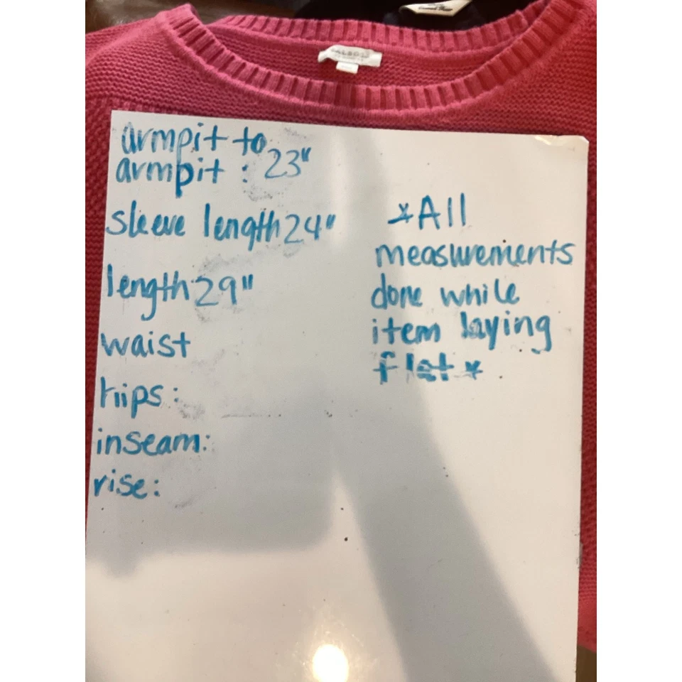 Suéter largo túnica Talbots para mujer 1X botón rosa clásico algodón preppy informal Foto 3 de 4