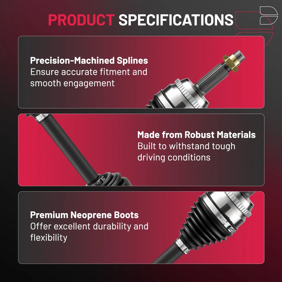 Par de ejes delanteros CV para Toyota Corolla 2003 2004 2005 2006-2008 transmisión automática Foto 2 de 4