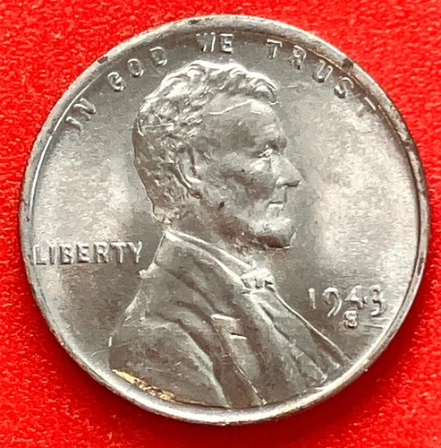 1943-S Lincoln Wheat Cent Penny GEM BU From an Original Bank Roll