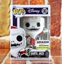 Funko Pop! Disney Santa Jack #1383 Amazon Exclusive With Protector