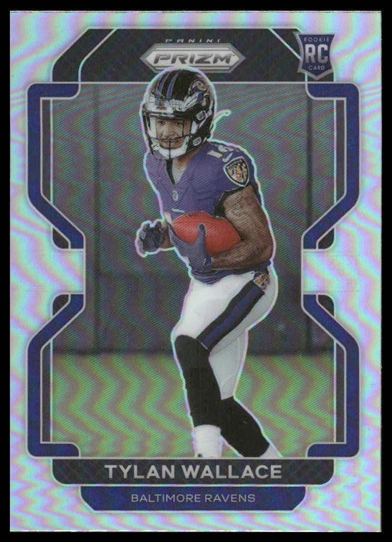2021 Panini Prizm #V-356 Tylan Wallace Rookie Variations Prizm Silver Ravens