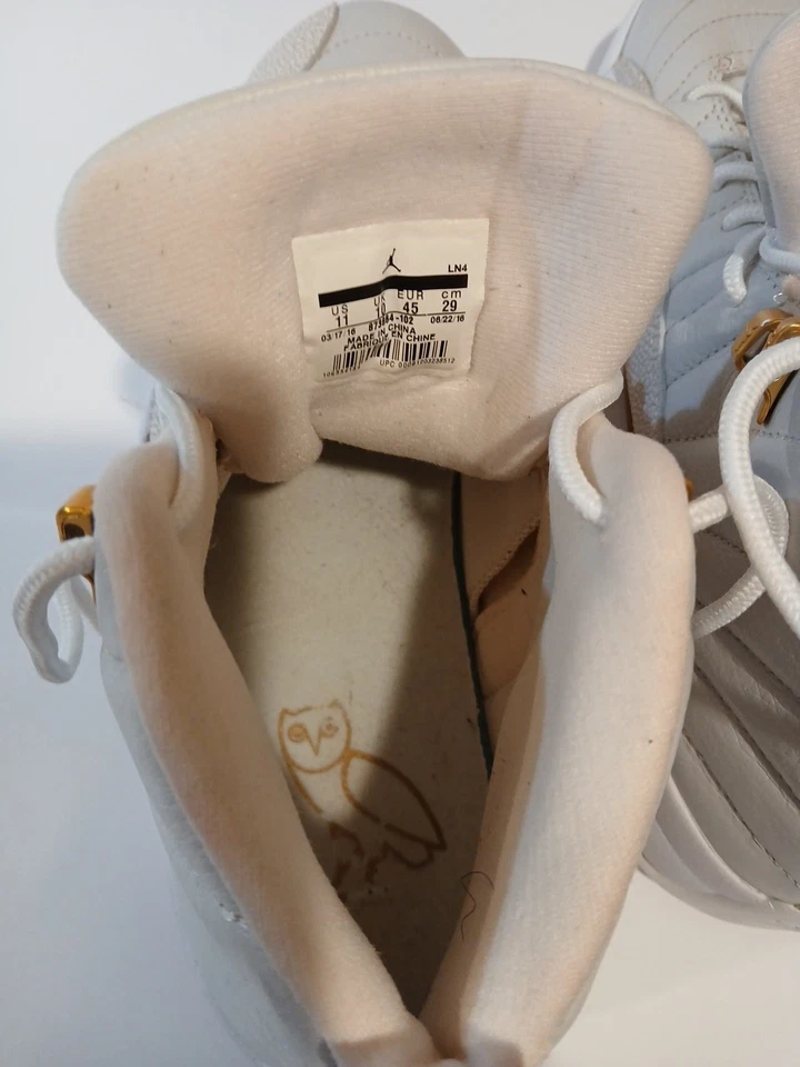 OVO x Air Jordan 12 Retro Blanco Talla 11 - 873864-102 Usado Foto 2 de 4