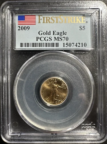 2009 $5 American Gold Eagle (AGE) First Strike PCGS MS70