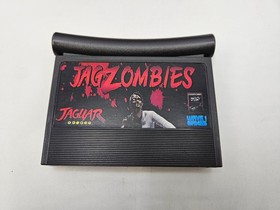 🌟 Atari Jaguar Jag Zombies BLACK Cartridge w/Box (NO MANUAL, NO INSERT)