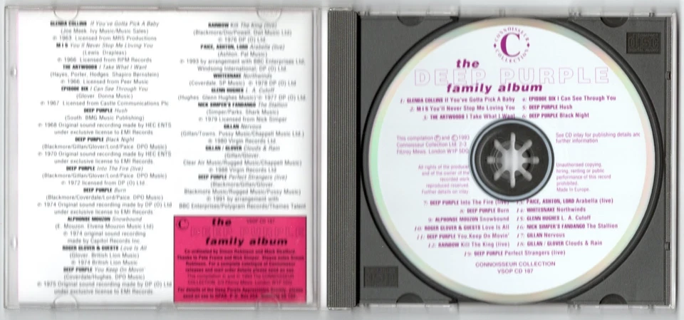 CD Deep Purple - The Family Album, Topzustand, inkl. Booklet mit "Stammbaum" - Bild 3 von 4