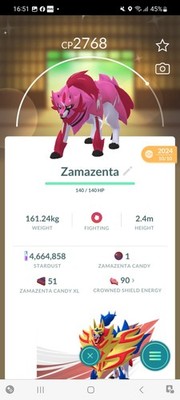 Pokemon Go Legendary Shiny Zamazenta 
