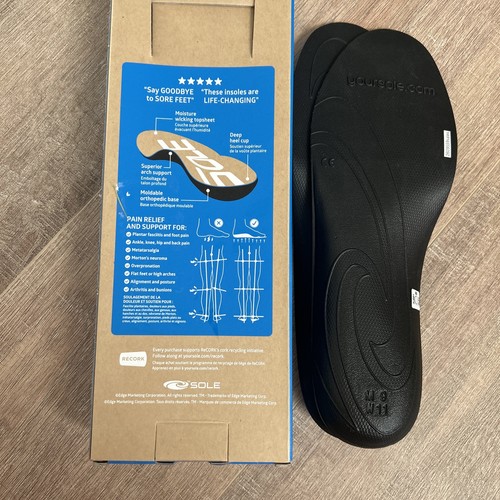 SOLE Active dünne Plantarfasziitis Einlegesohlen mit Met Pad Herren Damen Größe M 9 W11 - Bild 5 von 7