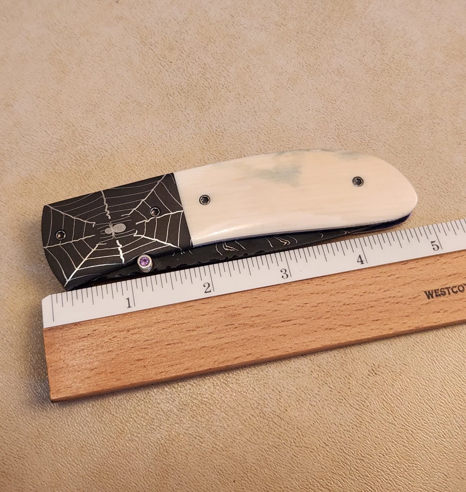 Редкий Burr Oak/M Nevling Заказной 8-3/4" Дамаск Древний W*lr*s Iv**y Новый Fldr США - Изображение 4 из 4