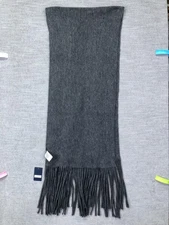 Lucky Brand Scarf Womens Unsized Gray Fringe Soft Winter Cozy Polyester Acrylic