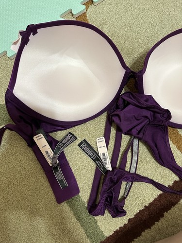 Victoria's Secret VERY SEXY DOUBLE SHINE STRAP PUSH-UP BRA 38DDD, XXL PANTY - Picture 7 of 8