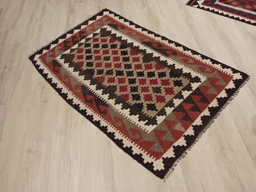 3x5 Gorgeous Flat Weave Reversible Kilim Vegetable Dye Handmade Wool Rug 581211 - Picture 7 of 10