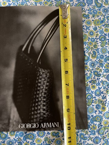Vintage 1998 Giorgio Armani Print Ad Purse Handbag-Ad Only - Picture 7 of 7